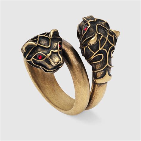 gucci panther ring|gucci tiger head crystals.